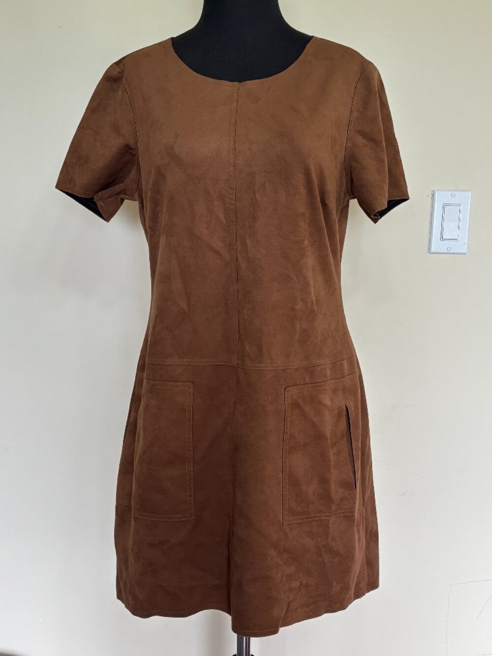 Dex suede minidress with pockets